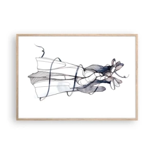 Poster în ramă de stejar deschis - Un studiu al atingerii - 100x70 cm