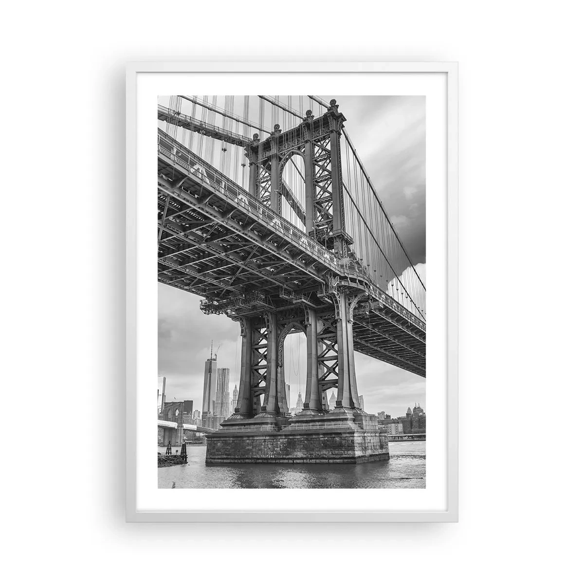 Poster în ramă albă - Spre inima orașului - 50x70 cm