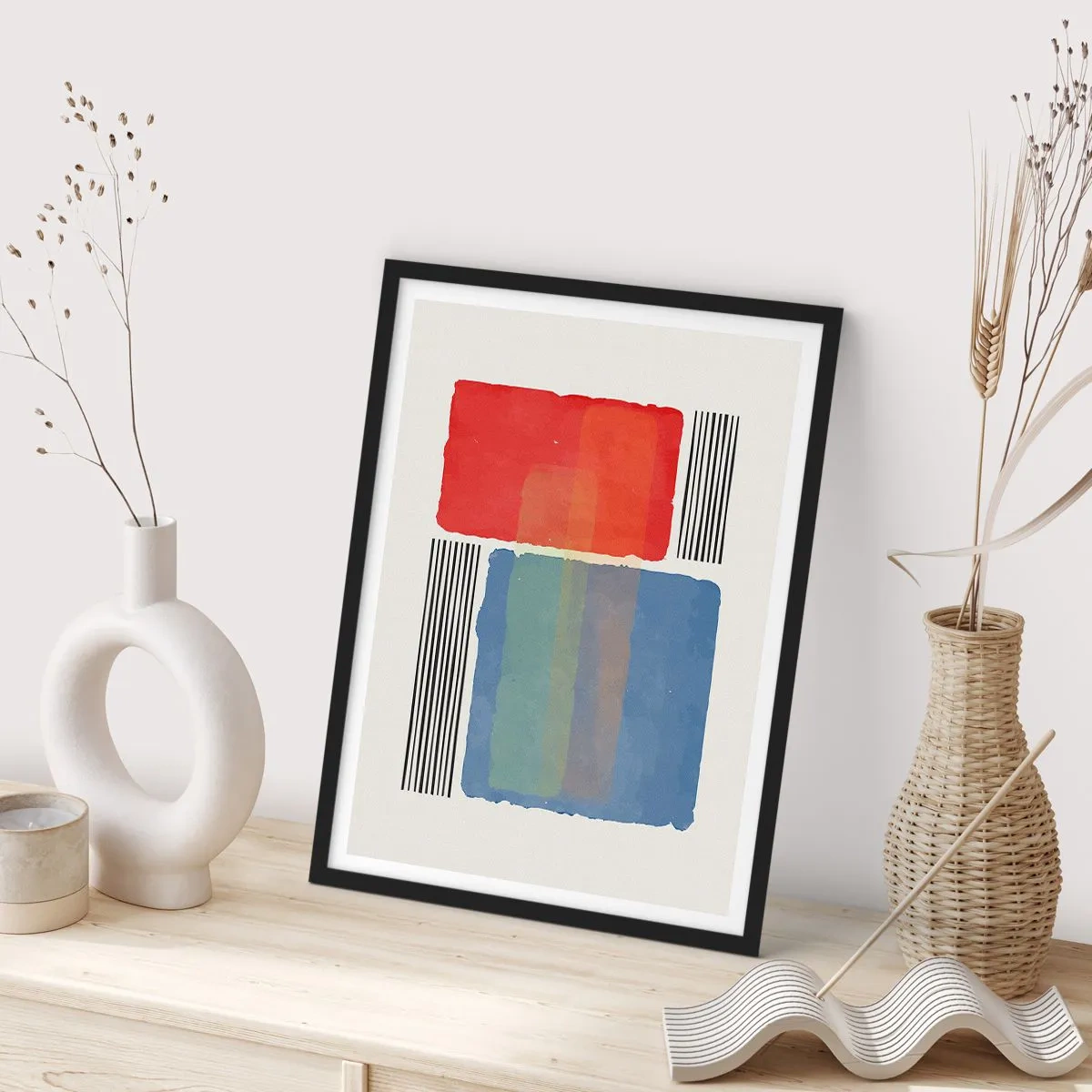 Poster în ramă neagră - Spiritul și litera geometriei - 30x40 cm