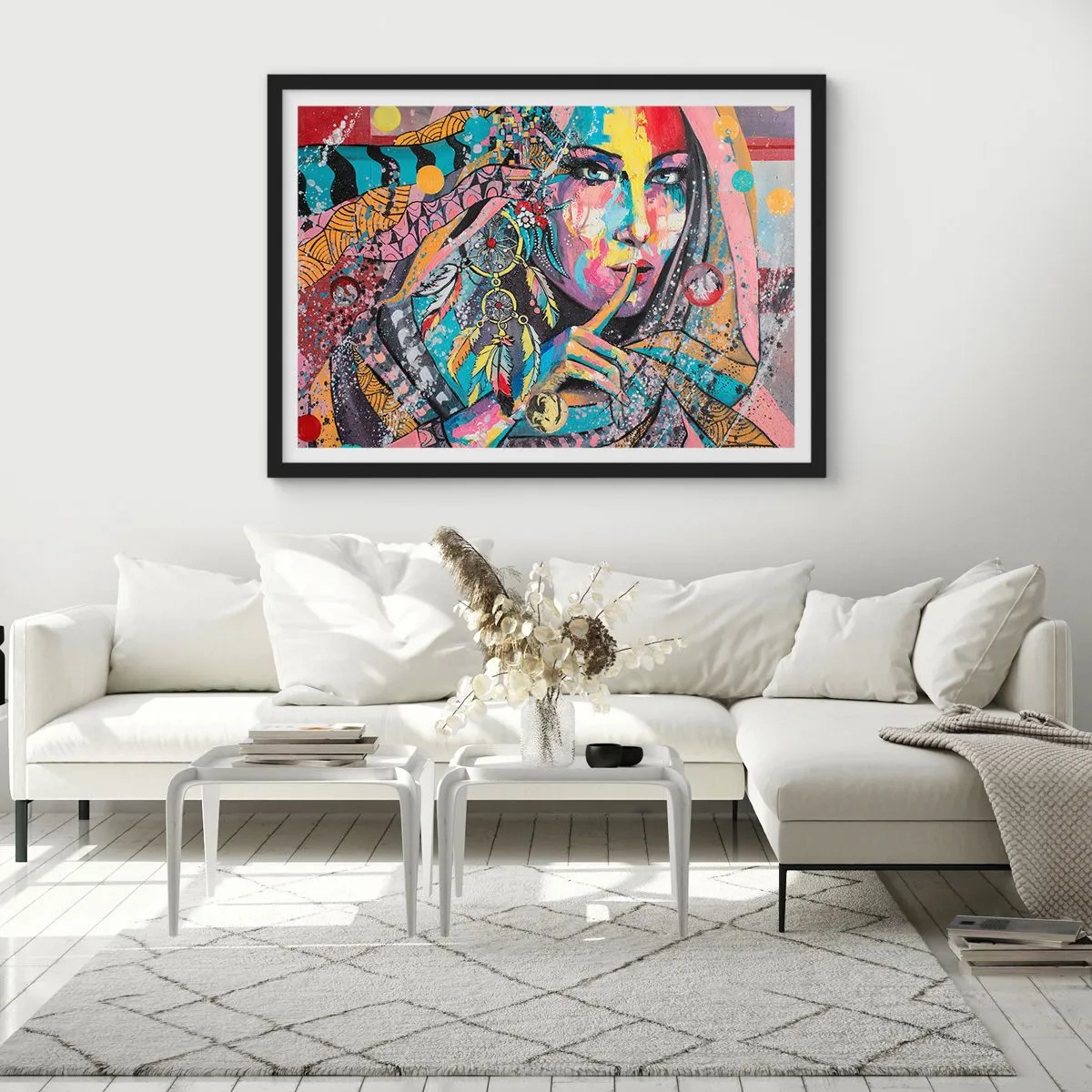 Poster în ramă neagră - Taci până când înțelegi - 50x40 cm