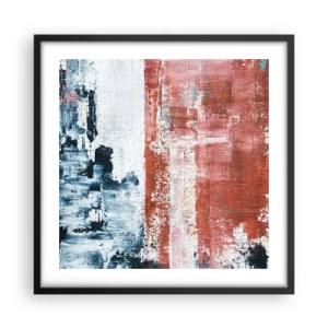 Poster în ramă neagră - Jumi-juma abstract - 50x50 cm