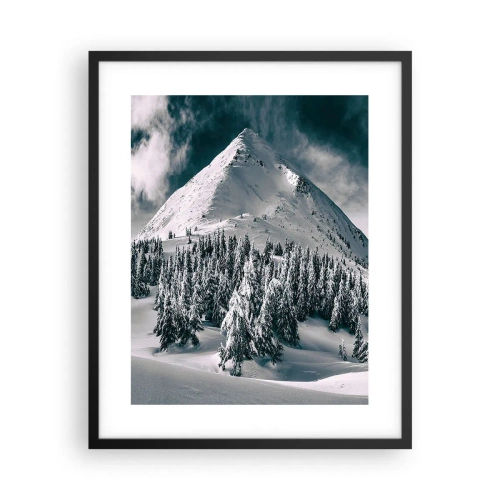 Poster în ramă neagră - Țara zăpezii și a gheții - 40x50 cm