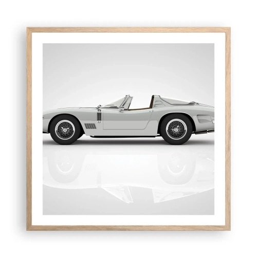 Poster în ramă de stejar deschis - Promisiunea distracției - 60x60 cm