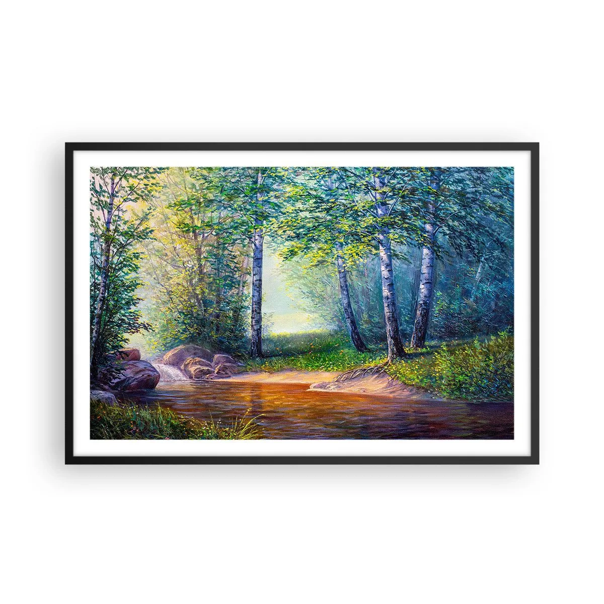 Poster în ramă neagră - Cadru idilic - 91x61 cm