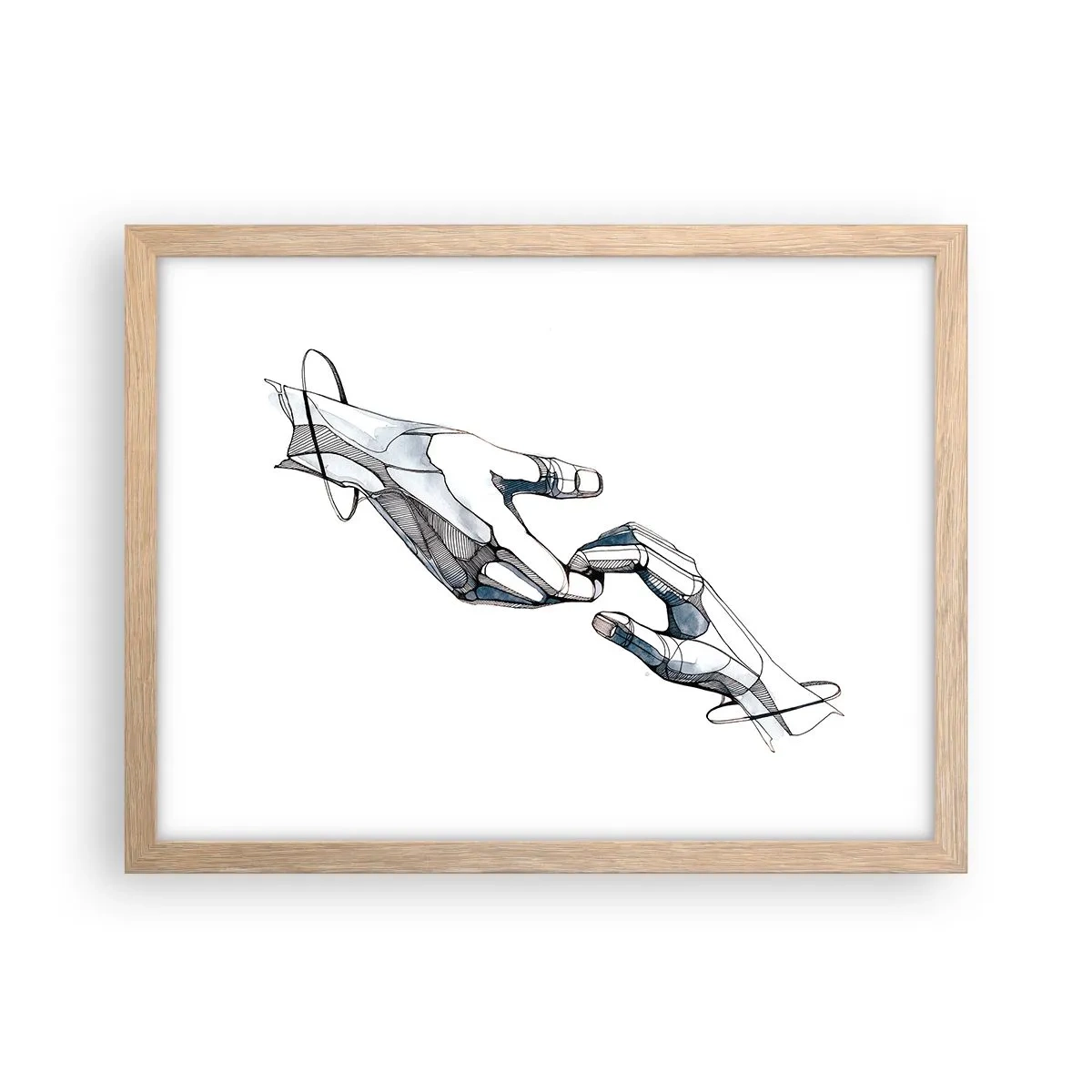 Poster în ramă de stejar deschis - Gest frumos - 40x30 cm