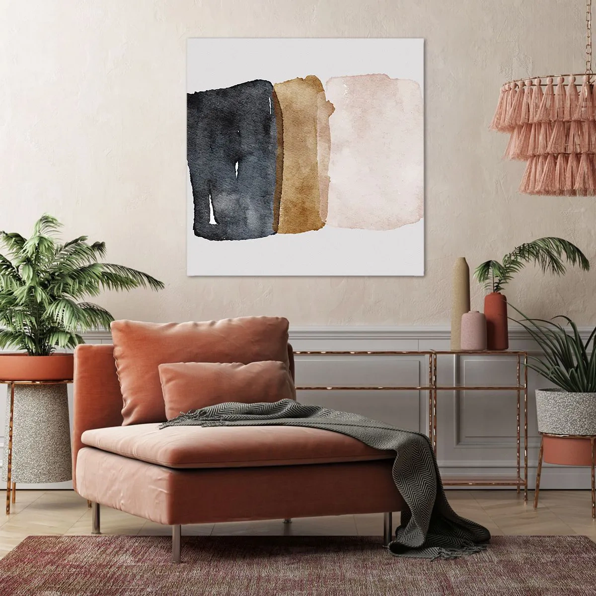 Tablou pe pânză - Compoziția culorilor pământului - 40x40 cm