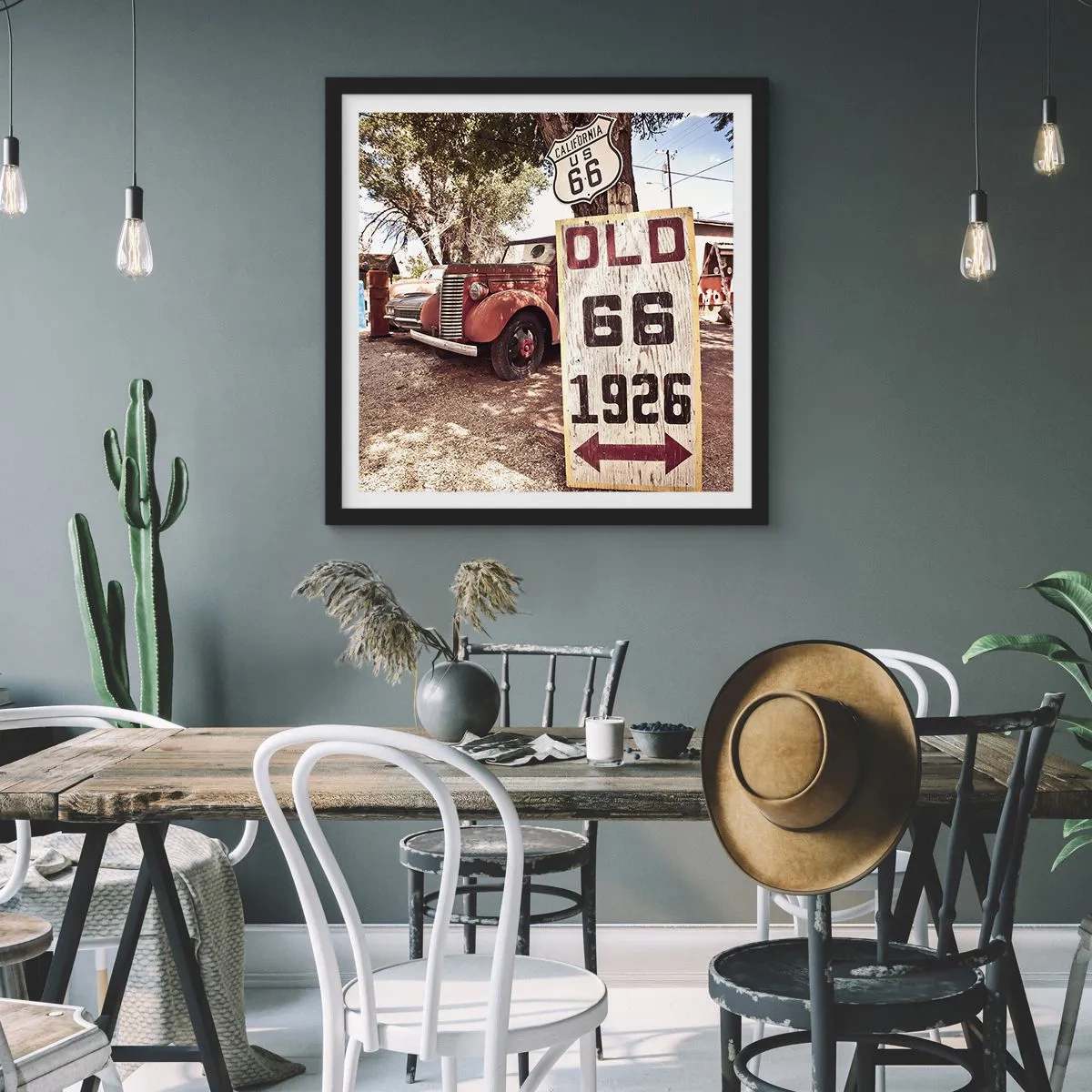 Poster în ramă neagră - O legendă provincială americană - 60x60 cm