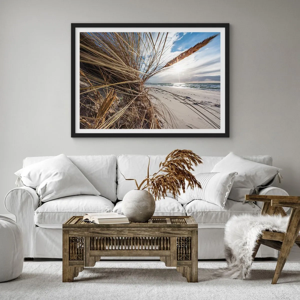 Poster în ramă neagră - O întâlnire a elementelor - 70x50 cm
