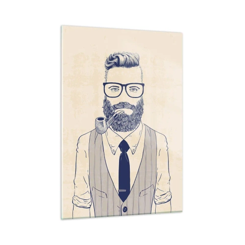 Tablou pe sticlă - Vesel, masculin și la modă - 50x70 cm