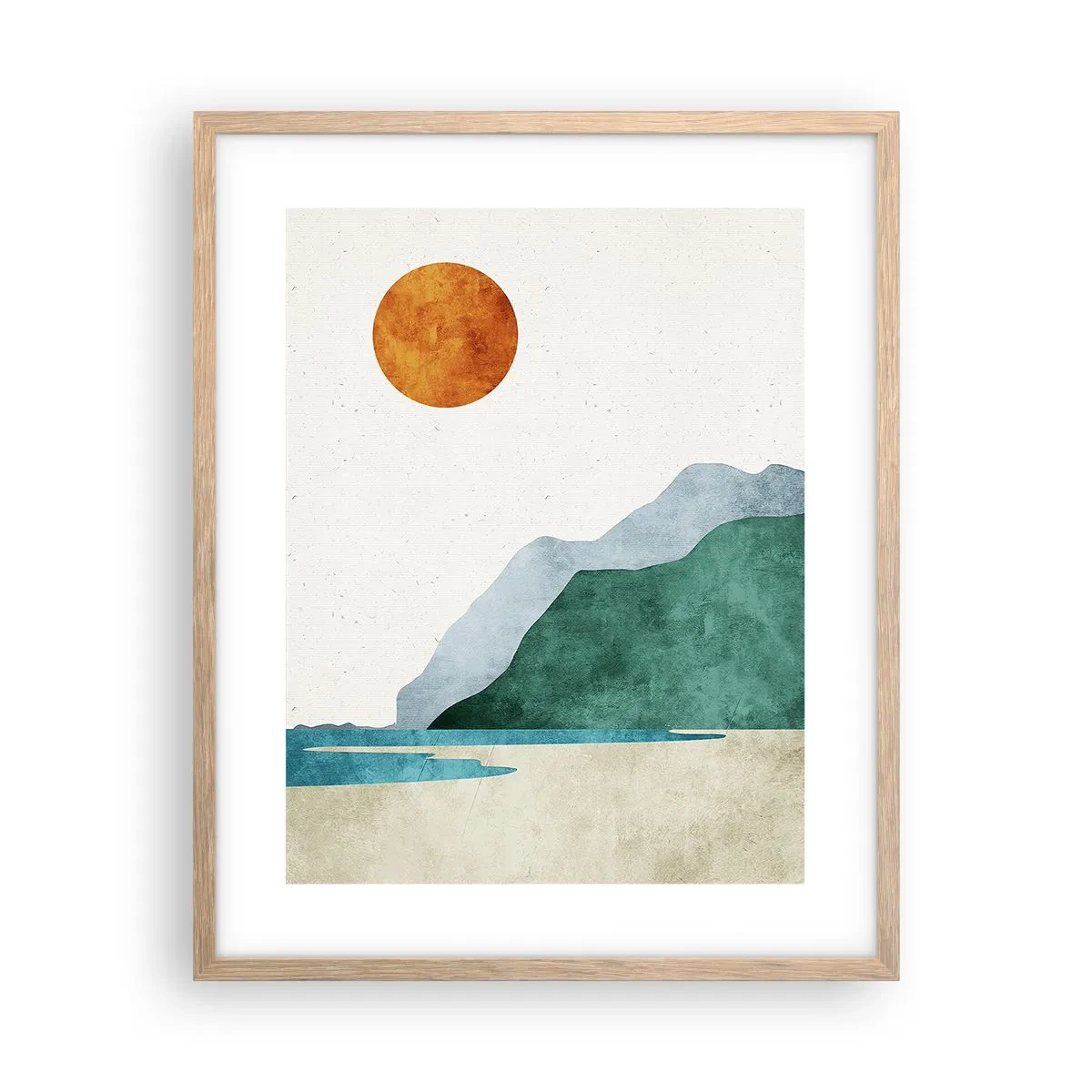 Poster în ramă de stejar deschis - Peisaj așa cum ar trebui să fie - 40x50 cm