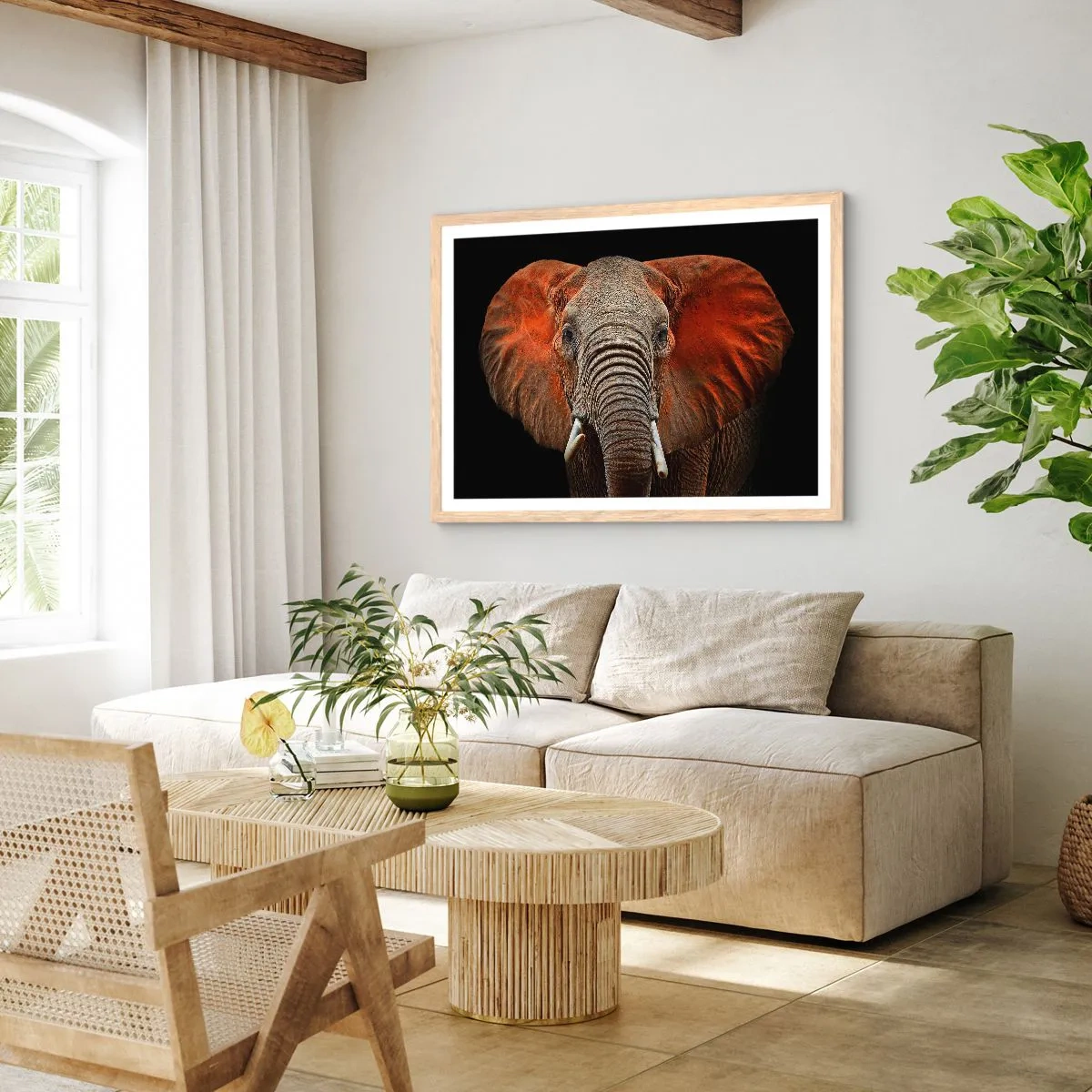 Poster în ramă de stejar deschis - Sunt sălbatic, și tu? - 40x30 cm