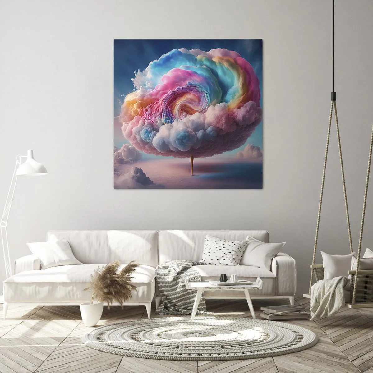 Tablou pe pânză - Visul unui parc de distracții - 30x30 cm