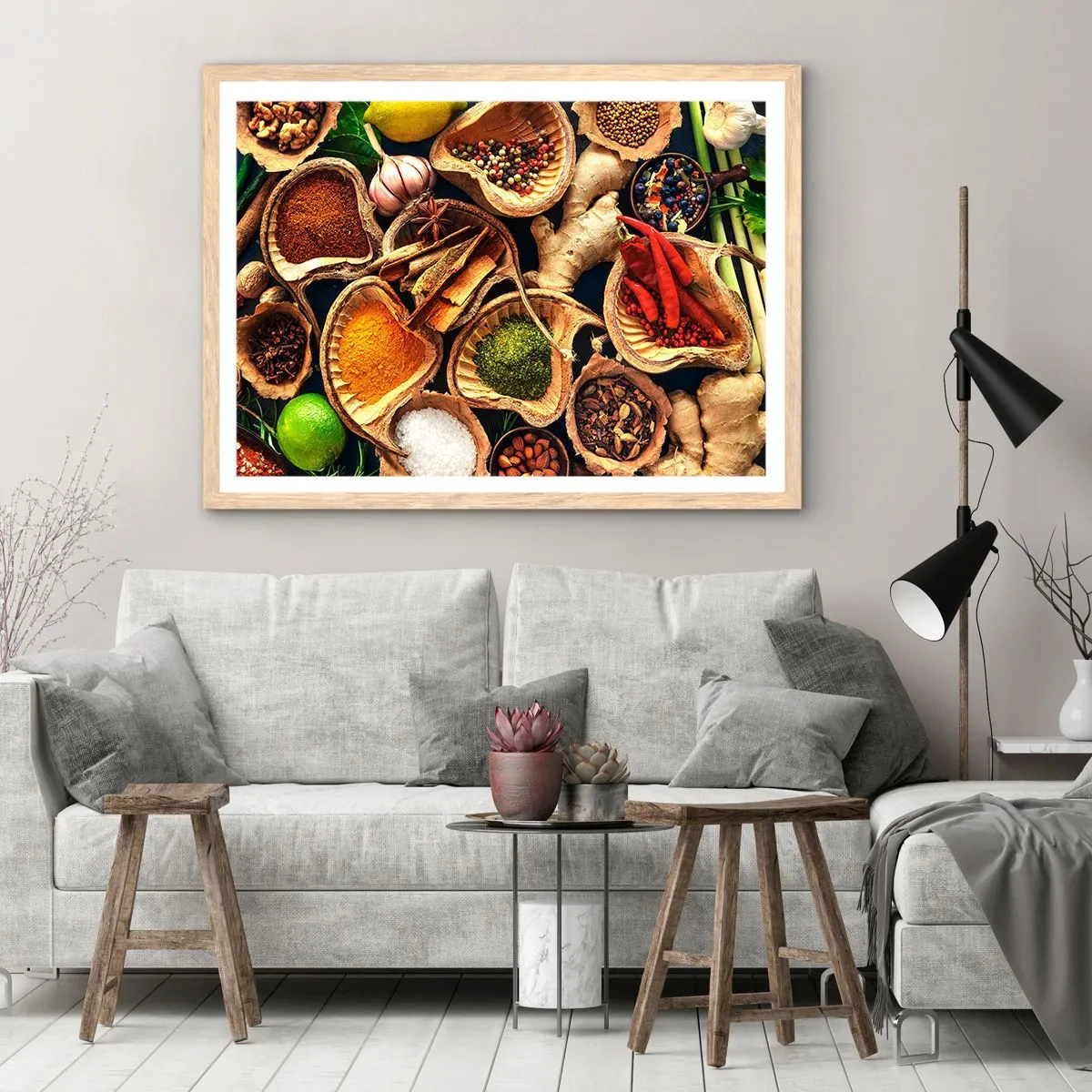 Poster în ramă de stejar deschis - Ia ce vrei - 70x50 cm