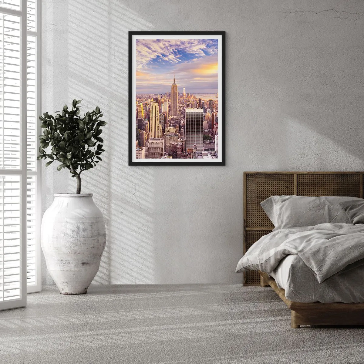 Poster în ramă neagră - Ajungeți la nori înșiși - 70x100 cm