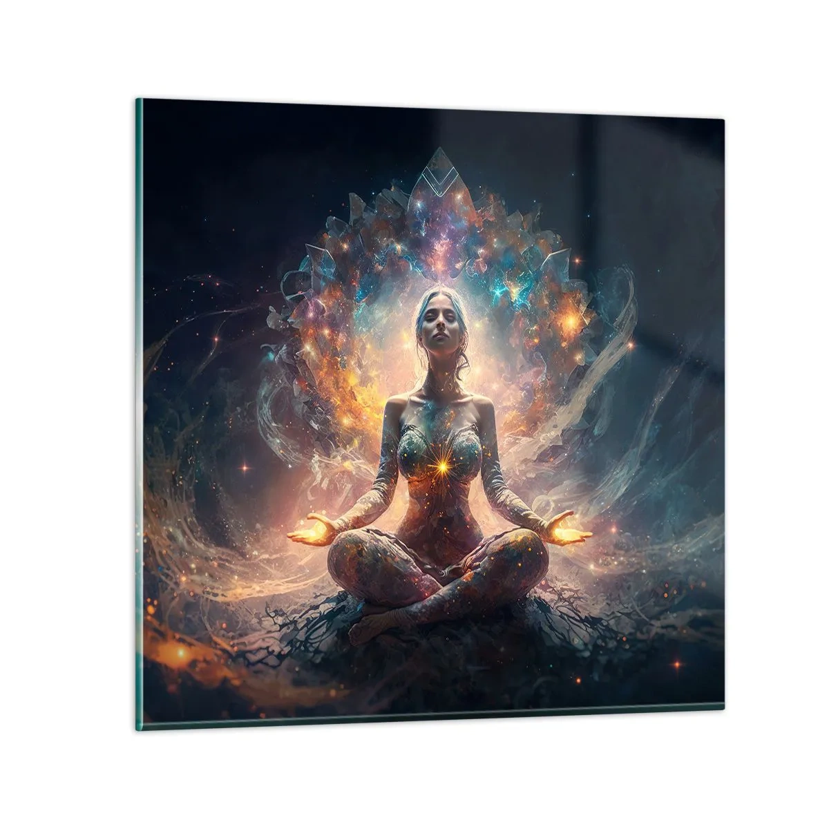 Tablou pe sticlă - Flux de energie bună - 40x40 cm