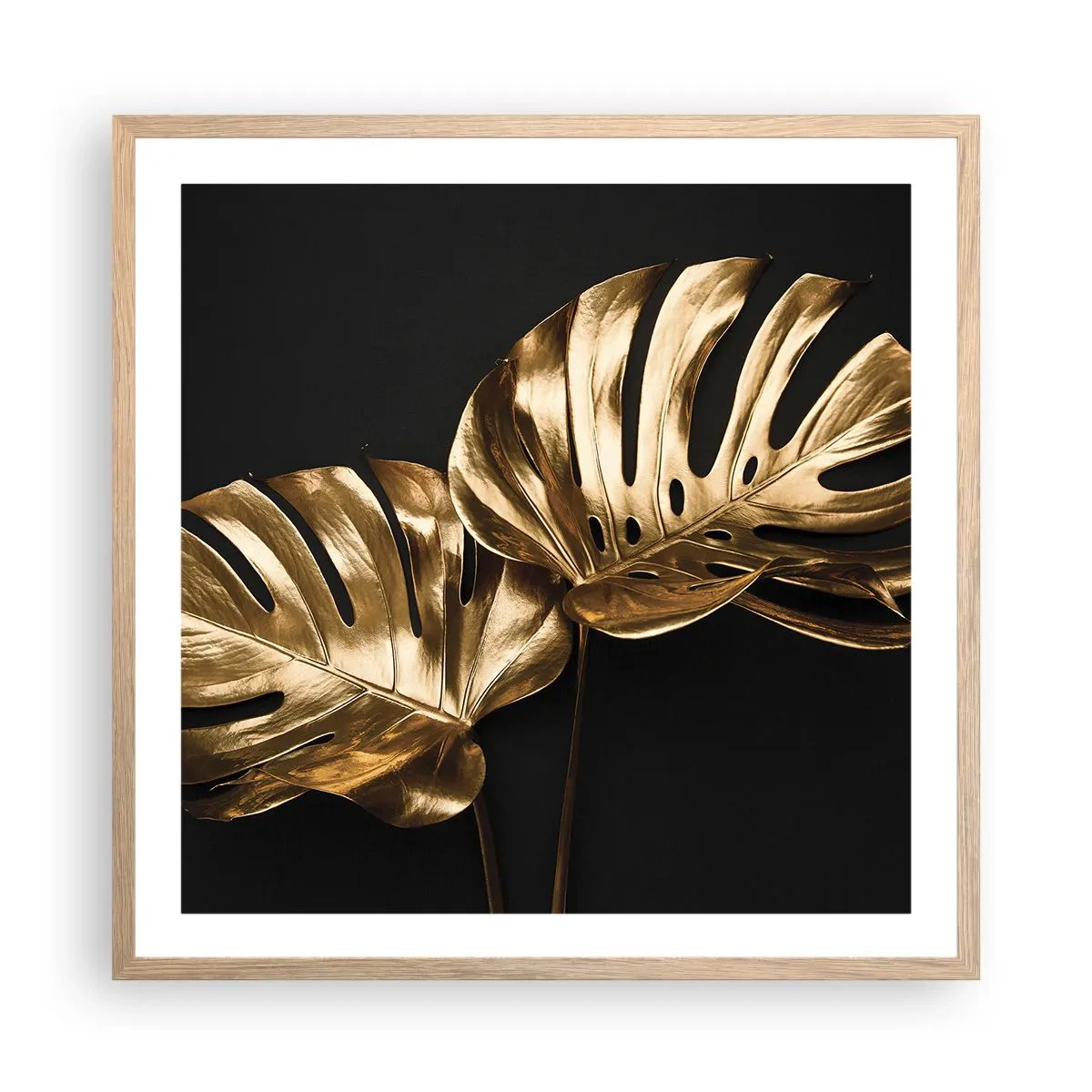 Poster în ramă de stejar deschis - Comorile naturii - 60x60 cm