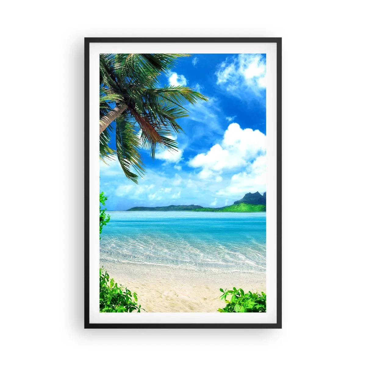 Poster în ramă neagră - Azur de la tropice - 61x91 cm