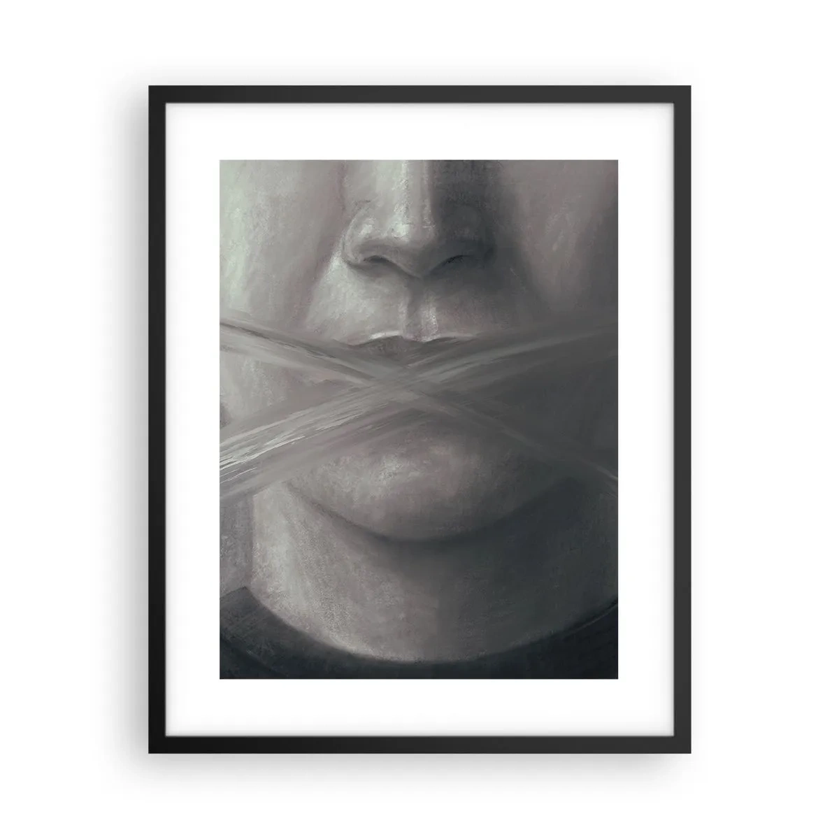 Poster în ramă neagră - Nici un cuvânt - 40x50 cm