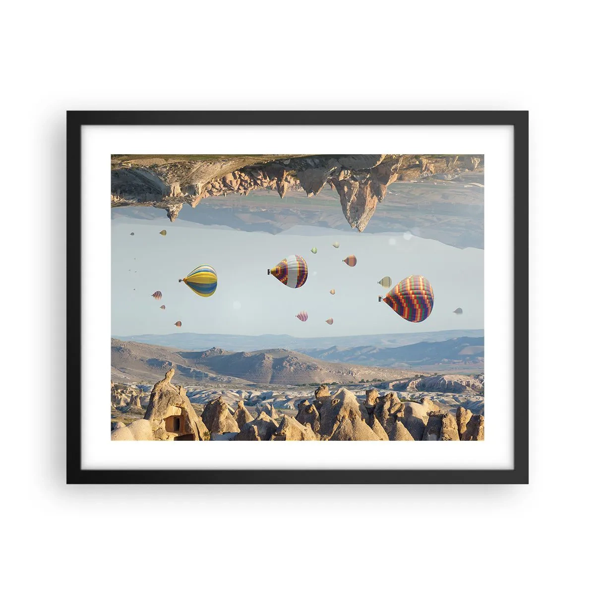 Poster în ramă neagră - Orice este posibil aici - 50x40 cm