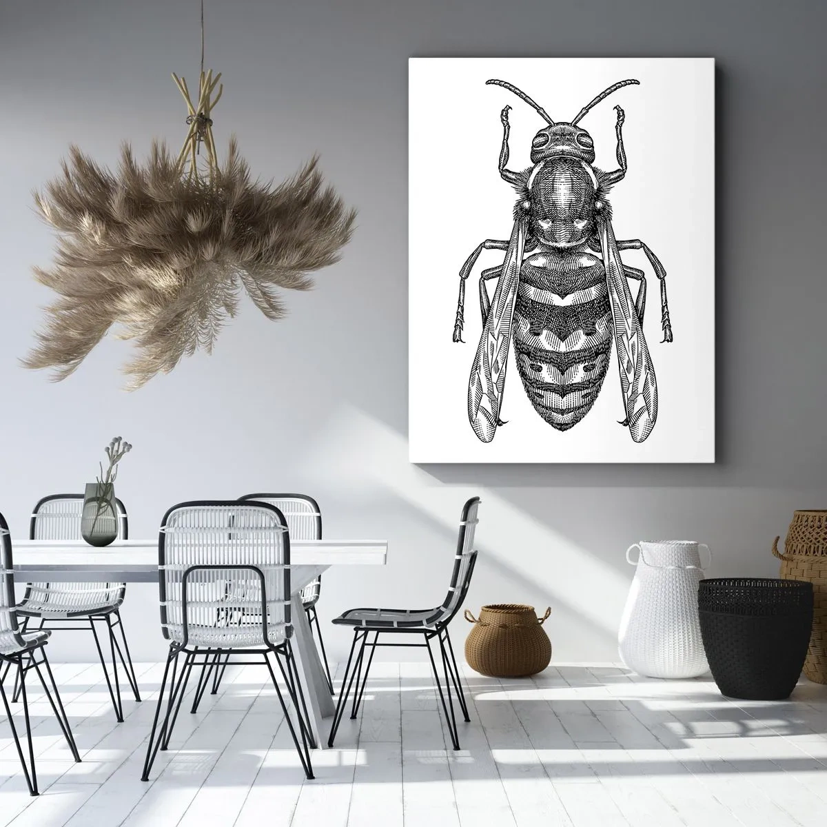 Tablou pe pânză - De pe o planetă de insecte - 55x100 cm