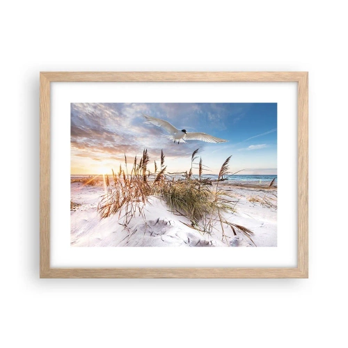 Poster în ramă de stejar deschis - Vânt dinspre mare - 40x30 cm