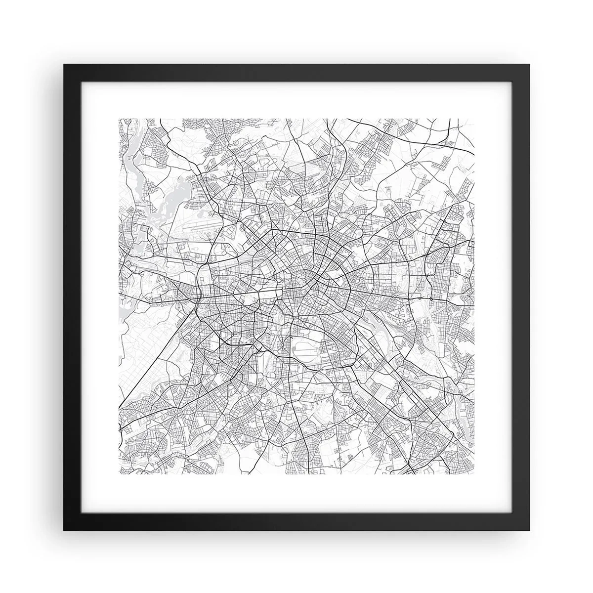 Poster în ramă neagră - Floare de Berlin - 40x40 cm