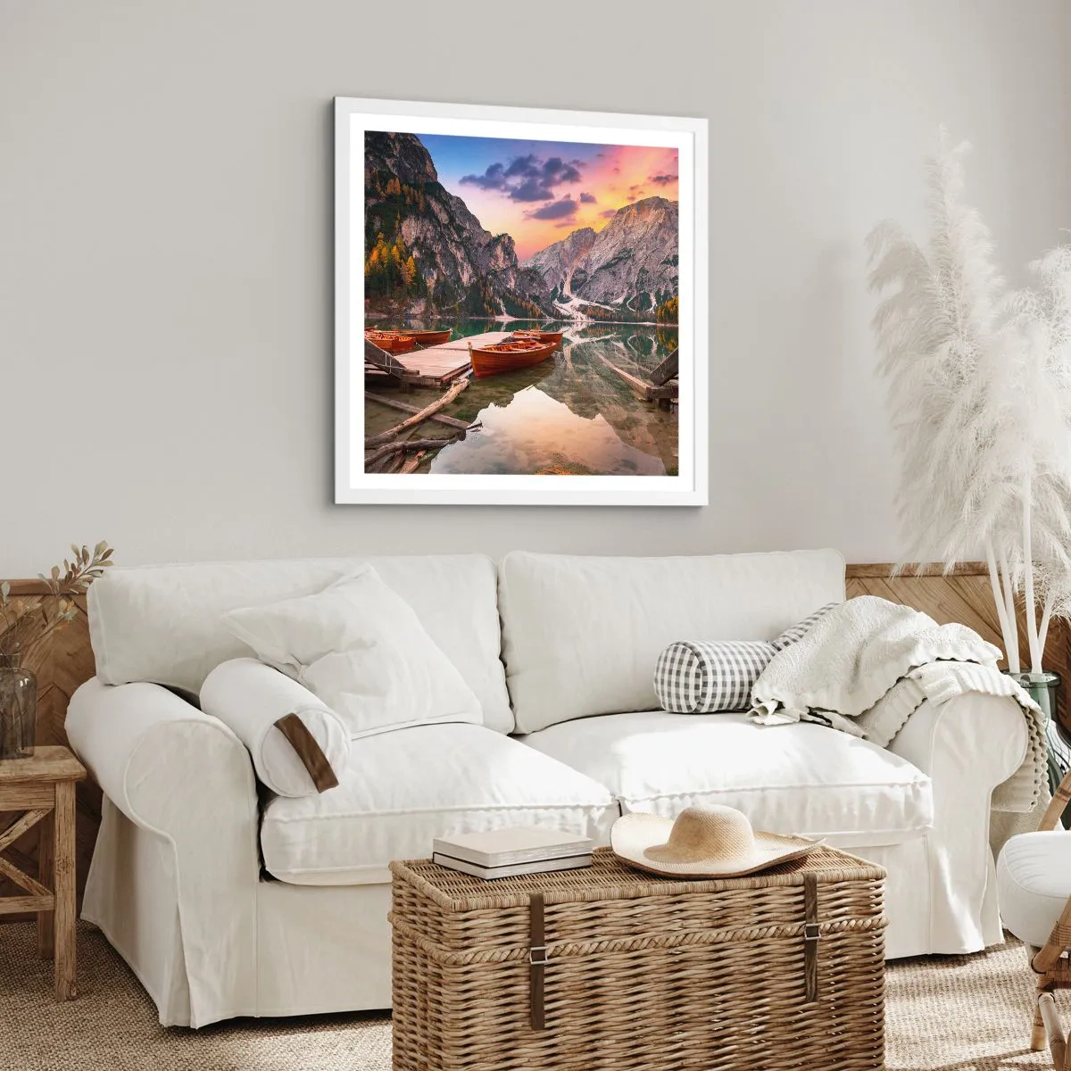 Poster în ramă albă - Promisiunea zilei - 60x60 cm