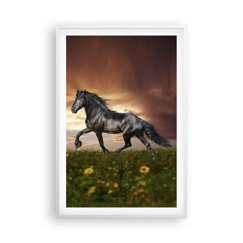 Poster în ramă albă - Prințul negru - 61x91 cm