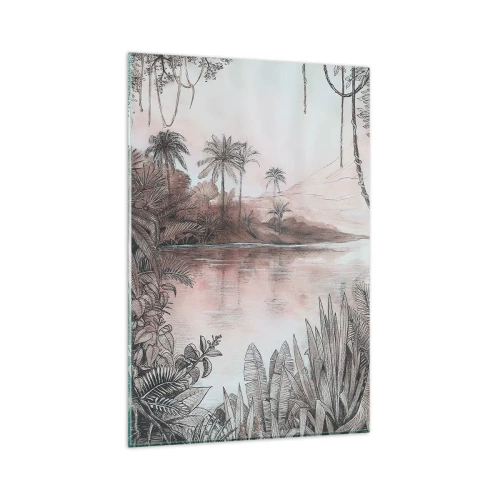 Tablou pe sticlă - Jurnalul unui explorator din secolul al XIX-lea - 80x120 cm