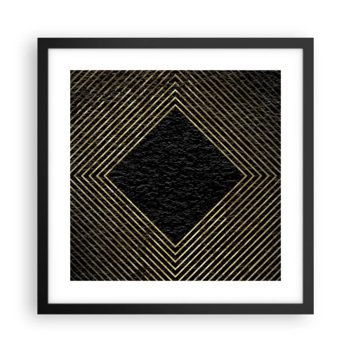 Poster în ramă neagră - Geometrie în stil glamour - 40x40 cm