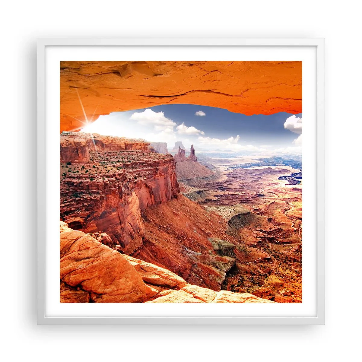 Poster în ramă albă - Sculptat de natura însăși - 60x60 cm