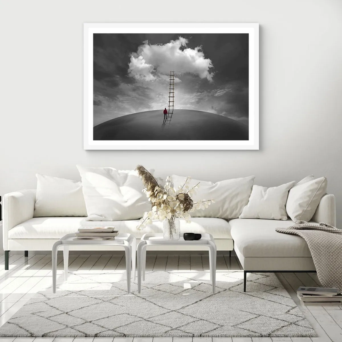 Poster în ramă albă - Orice este posibil - 50x40 cm