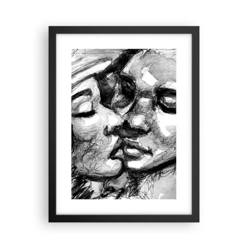 Poster în ramă neagră - Un moment de tandrețe - 30x40 cm
