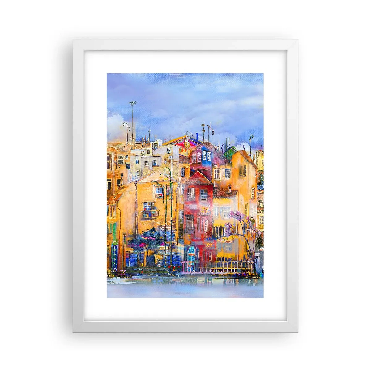 Poster în ramă albă - Suntem împreună - 30x40 cm