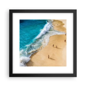 Poster în ramă neagră - Și apoi soarele, plaja... - 30x30 cm