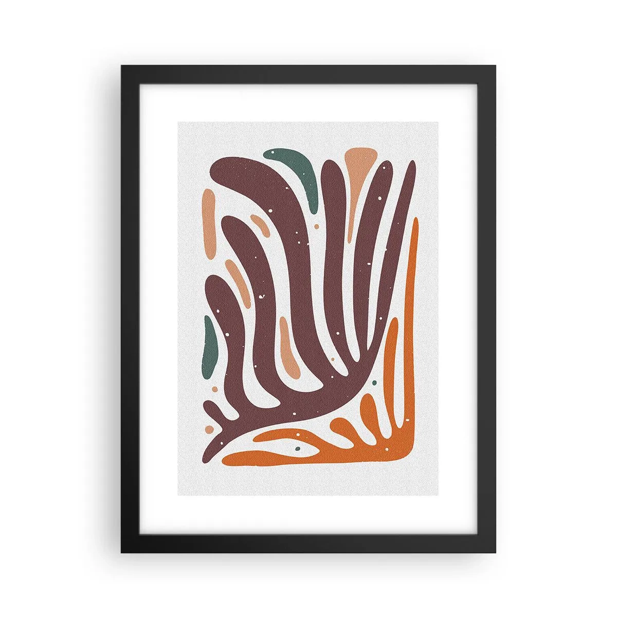 Poster în ramă neagră - Compoziție organică radială - 30x40 cm