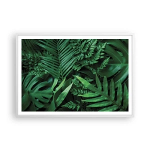 Poster în ramă albă - Înfășurate în verde - 100x70 cm