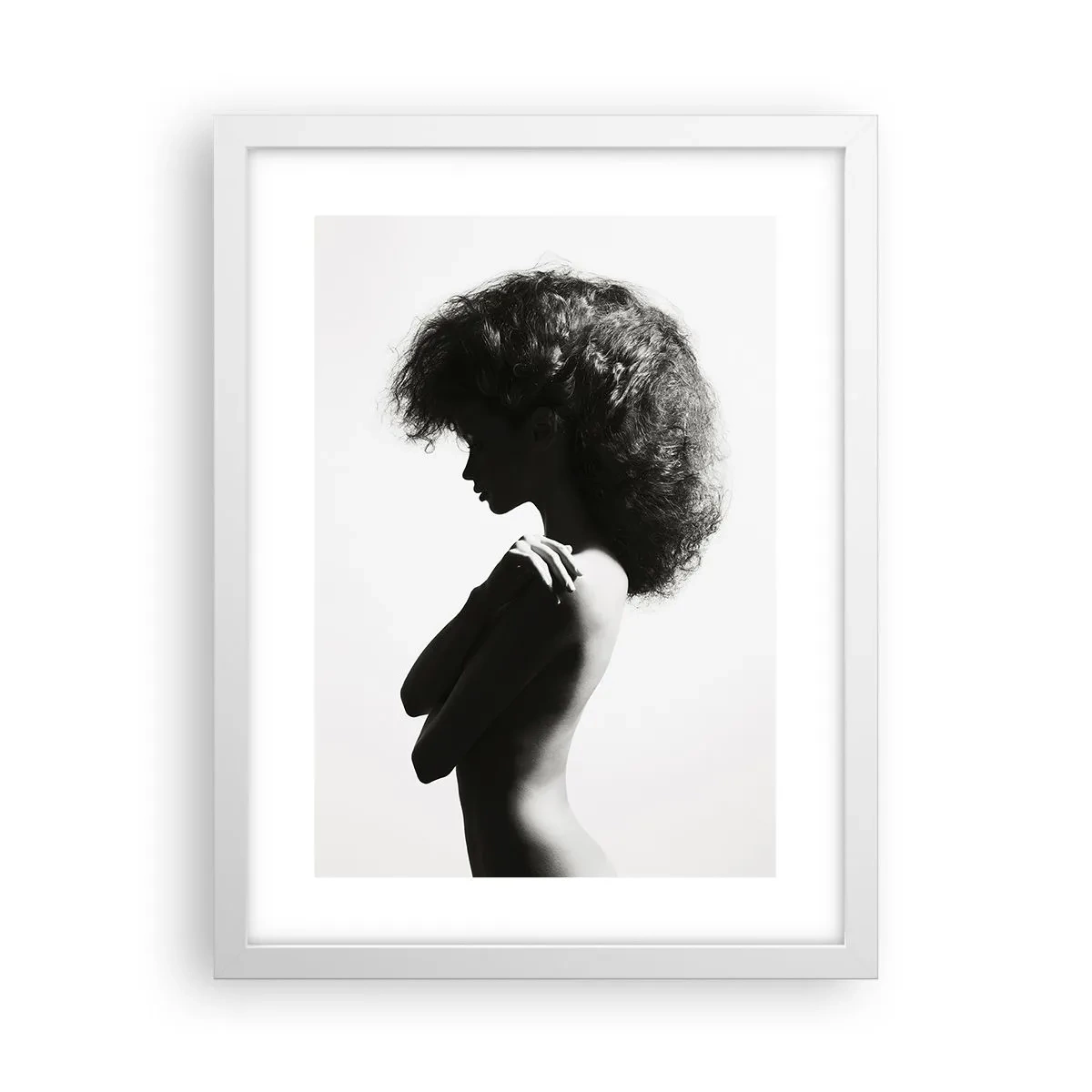 Poster în ramă albă - Ca o floare pe o tulpină subțire - 30x40 cm