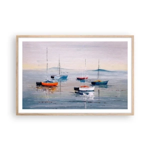 Poster în ramă de stejar deschis - O odihnă binemeritată - 91x61 cm