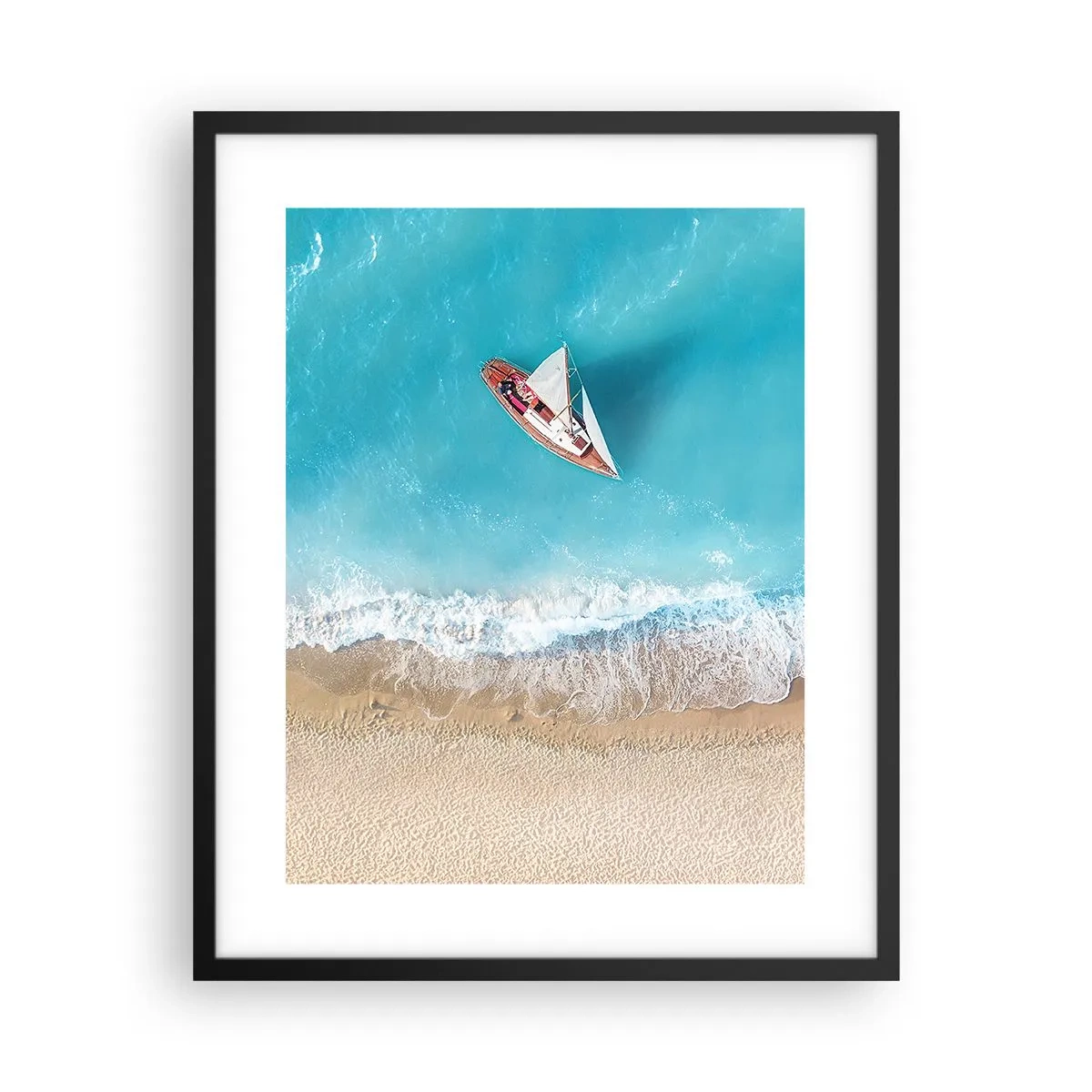 Poster în ramă neagră - La frontieră dintre albastru și auriu - 40x50 cm