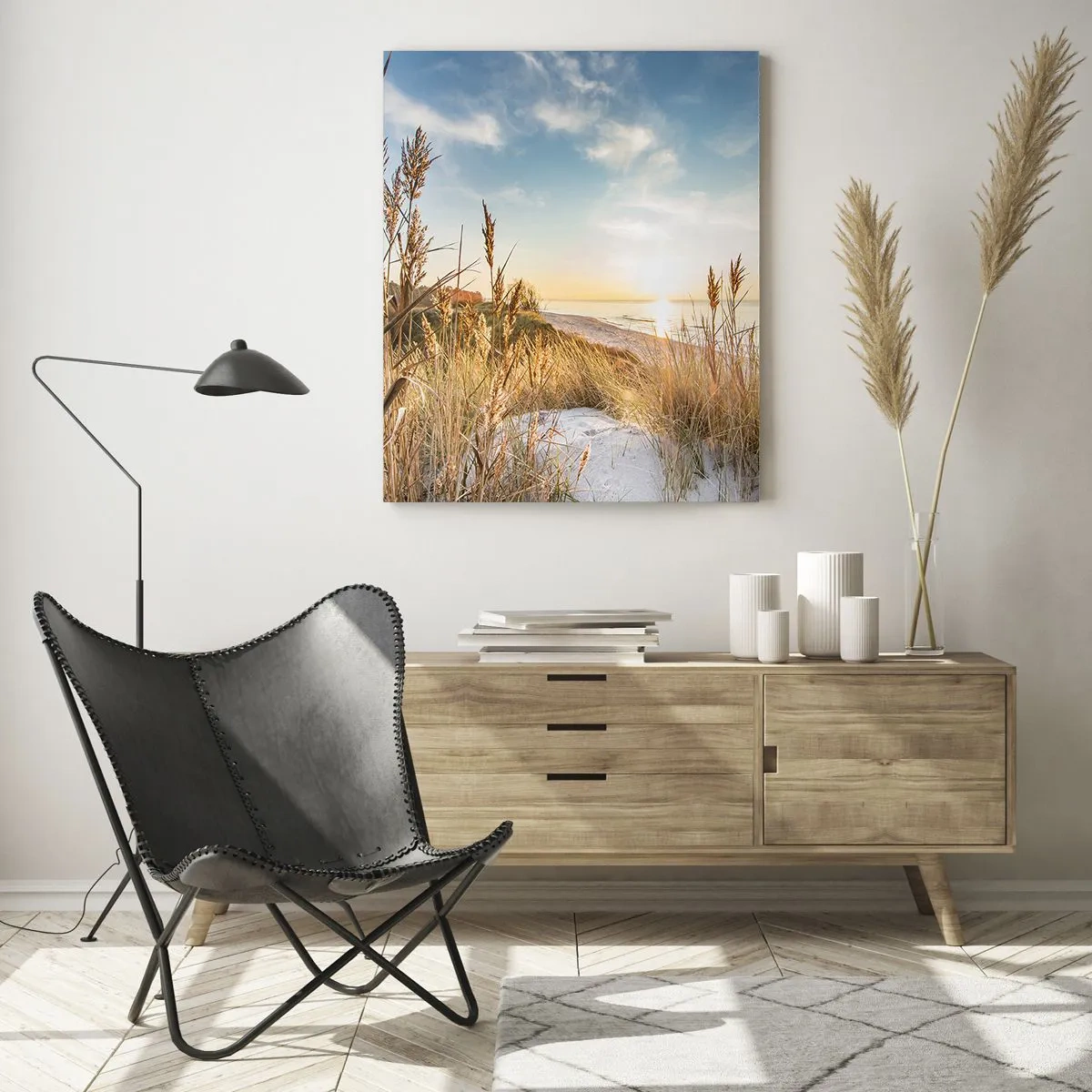 Tablou pe sticlă - Plaja de nord - 50x70 cm