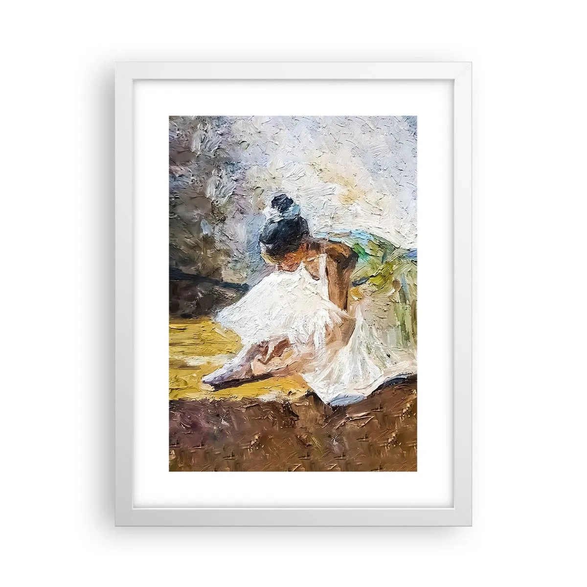 Poster în ramă albă - Dintr-un tablou de Degas - 30x40 cm
