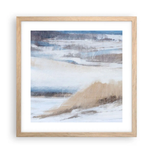 Poster în ramă de stejar deschis - Compoziție de iarnă - 40x40 cm