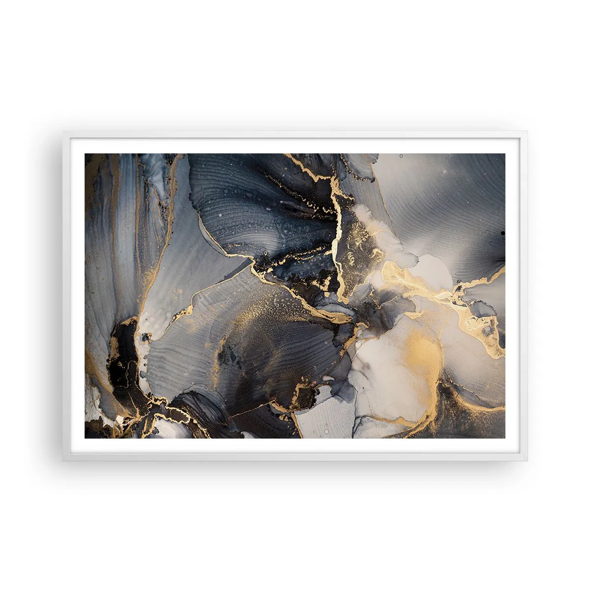 Poster în ramă albă - Viața unei pietre - 100x70 cm