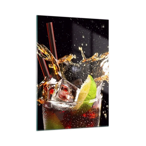 Tablou pe sticlă - Bucurie și energie colorată - 50x70 cm