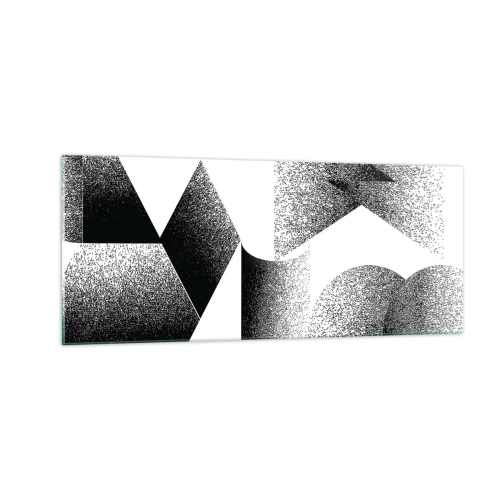 Tablou pe sticlă - Unghiuri și ovale - 100x40 cm