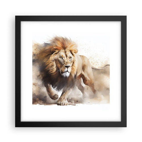 Poster în ramă neagră - Regele se mișcă - 30x30 cm