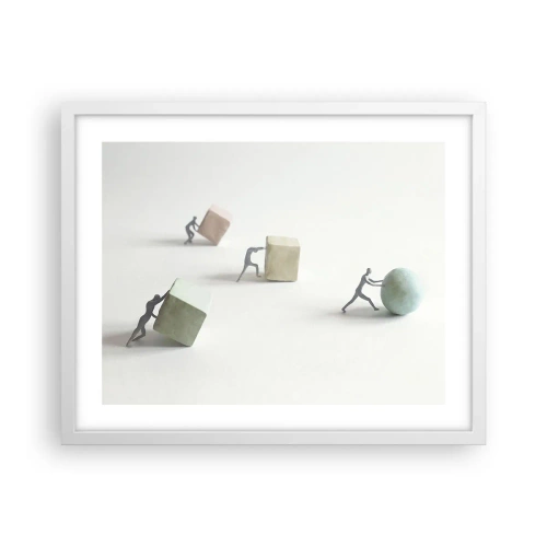 Poster în ramă albă - Viața însăși - 50x40 cm