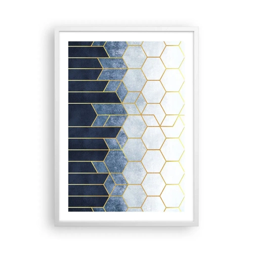 Poster în ramă albă - Compoziție în ritm sincopat - 50x70 cm