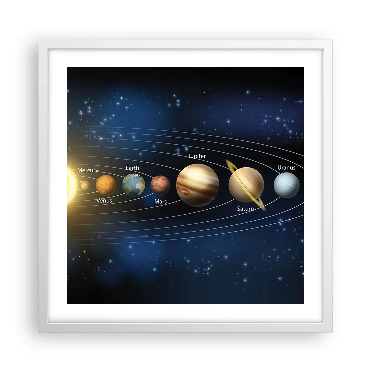 Poster în ramă albă - Una din zece - 50x50 cm